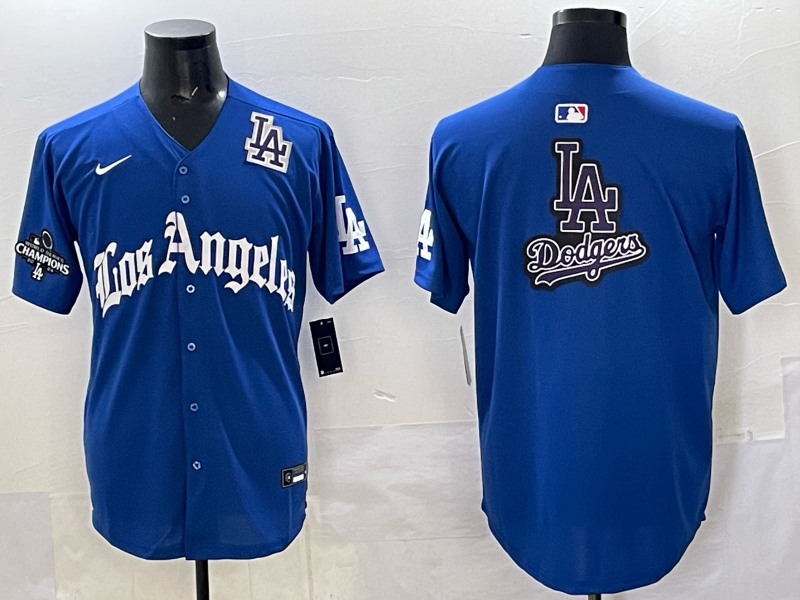 Men Los Angeles Dodgers Blank Blue 2025 Nike MLB Jersey style 009->toronto blue jays->MLB Jersey
